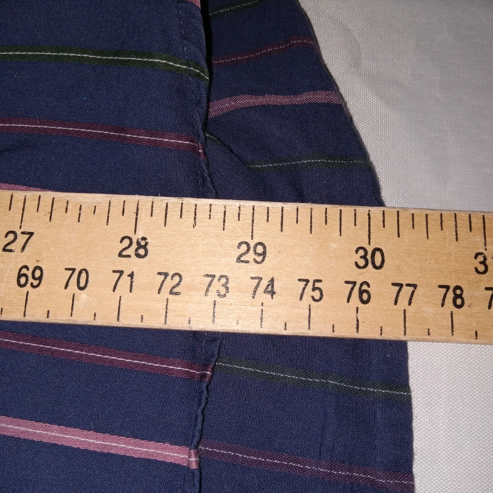 Burberry London Navy Striped Long Sleeve Shirt Mens Large - Picture 8 of 9